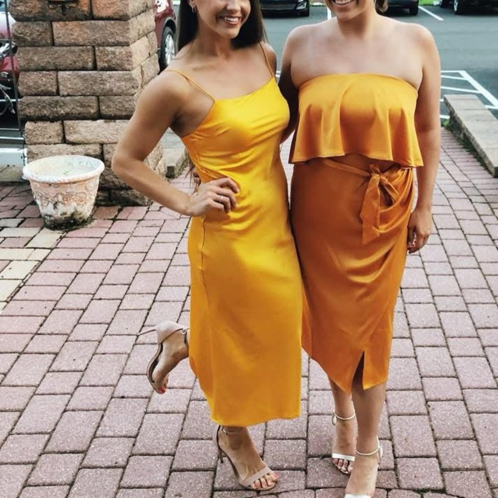 TopShop Yellow Midi Dress- US Size 2 (Fits XS and S)
